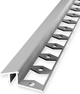 Produktbild von Rampenprofil Anpassungsprofil 12.5 x 17 x 2500 mm Ausgleichsprofil Einfasshöhe 6 - 12.5 mm Aluminium Geschlossen Gestanzt Silber Küberit
