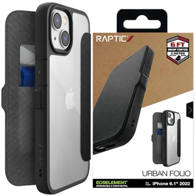 Produktbild von Raptic X-Doria Urban Folio Case iPhone 14 Plus Flip Cover Schwarz