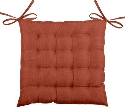 Produktbild von STOF | Vankúš na sedenie - BEA - 40x40 cm - tehlová farba - mäkká výplň - praktické viazanie
