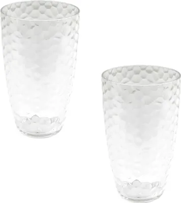 Produktbild von Longdrinkglas 2er Set Kunststoff mit Blaseneffekt neuetischkultur