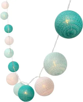 Image de Guirlande lumineuse en plastique - Guirlande décorative - Éclairage festif - À énergie solaire - 380 m - Couleurs pastel