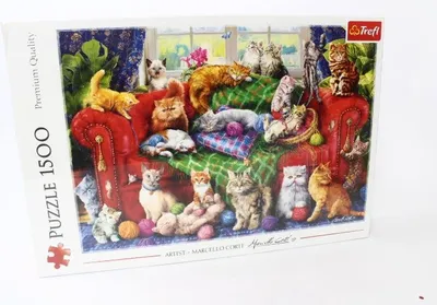 Zdjęcie produktu dla Trefl Kociaki na sofie, 1500 szt., Animals, 12 lat(a)
