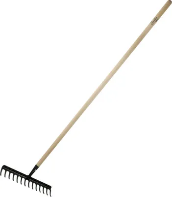 Produktbild von DEDRA 16-zębowe wzmocnione grabie z drewnianym trzonkiem, 132 cm - 80C052