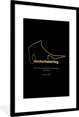 Produktbild von MuchoWow® Gerahmtes Poster Deutschland - Formel 1 - Rennstrecke 60x90 cm - Poster mit Schwarzem Bilderrahmen Wandposter Rahmen Foto Bilder - Dekoration - Wandposter Wohnzimmer - Hochwertig