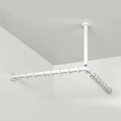 Immagine prodotto di pba 01 Binario per tende da doccia, 900x900x440mm a L con nylon DA
