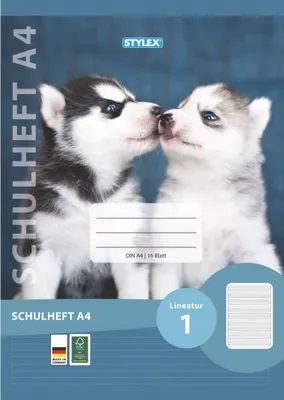 Produktbild von Stylex 29801 Schulheft, Lineatur 1, DIN A4, 16 Blatt