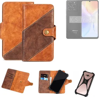 Produktbild von K-S-Trade Handyhülle Schutzhülle Bookstyle Case Wallet-Case kompatibel mit Ulefone Note 20 Pro Cover Klapphülle Kantenschutz Smartphone dunkelbraun