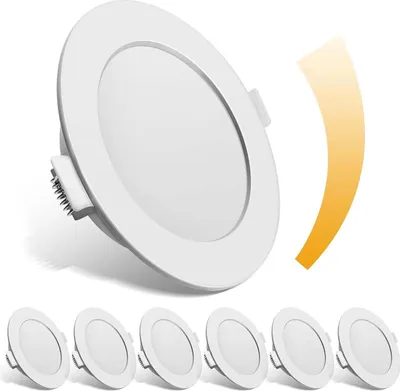 Obrázek produktu pro 6x vestavný LED reflektor 230 V, 6 W, 3000 K, teplá bílá, IP44, sada 6 kusů