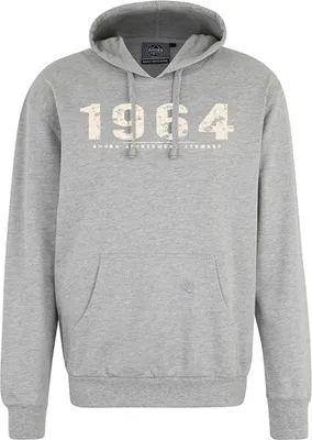 Produktbild von Übergrößen Kapuzen-Sweatshirt AHORN SPORTS Vintage Number beige Graumeliert 10XL