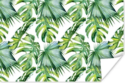 Produktbild von MuchoWow® Poster Bohème - Blätter - Blumen - Tropisch 90x60 cm - Schlafzimmer