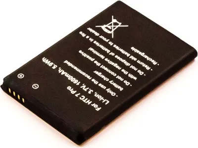 Produktbild von Akku für Htc T7576 Li-Ion 3,7 Volt 1200 mAh schwarz.