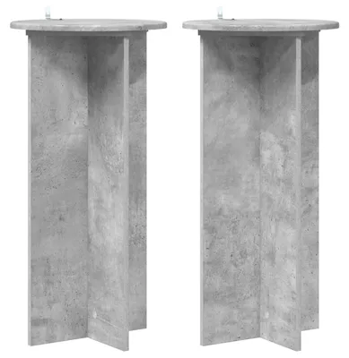 Produktbild von vidaXL Pflanzenständer 2 Stk. Betongrau 40 x 40 x 80 cm Holzwerkstoff