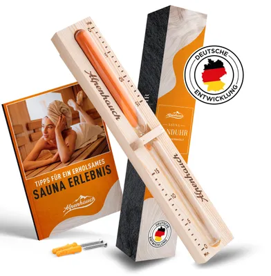 Obrázek produktu pro Saunový časovač Zandloper – 15 minut – Přírodní dřevo – Pro měření času v sauně