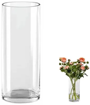 Image de Vase en verre moderne de 25 cm de haut, transparent, pour fleurs et bougies