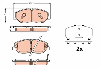 Produktbild von TRW Bremsbeläge Satz für VOLVO XC40 (536) GDB2227