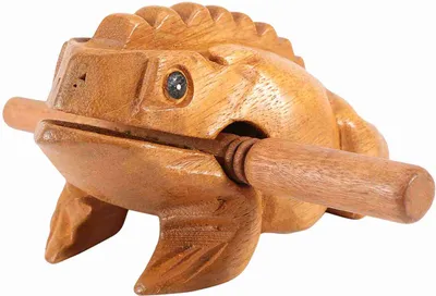 Image de Thailand Traditional Craft Wooden Lucky Frog Croaking Musical Instrument Home Office Decor #4
