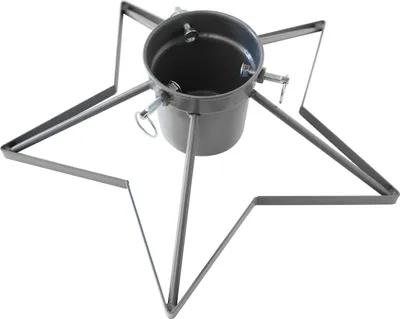 Image de Support en métal pour sapin de Noël en forme d'étoile - 49cm - argenté