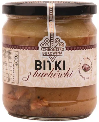 Zdjęcie produktu dla Kawałki karkówki w sosie własnym – Schronisko Bukowina