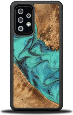 Produktbild von Holzhülle Bewood Unique - Turquoise für Galaxy A72 5G