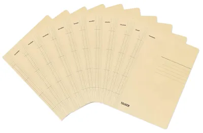 Obrázek produktu pro Pořadač A4, 250 g/m², manilový karton, barva chamois, balení po 100 kusech