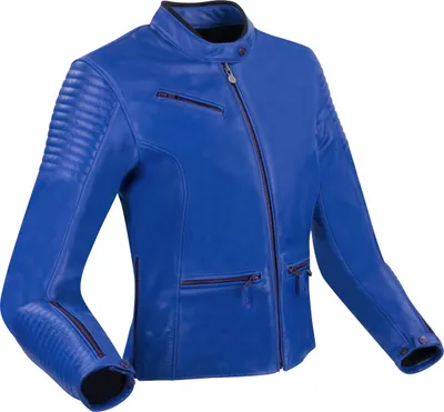 Immagine prodotto di Giacca da moto in pelle da donna Segura Curve, blu, taglia 44