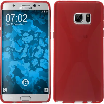 Produktbild von PhoneNatic Case kompatibel mit Samsung Galaxy Note FE - rot Silikon Hülle X-Style Cover