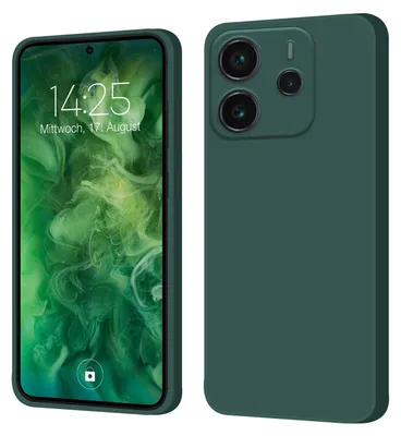 Produktbild von Hülle für Xiaomi Redmi Note 14 Case Cover Bumper Smartphone Softgrip Schutzhülle Farbe: Grün