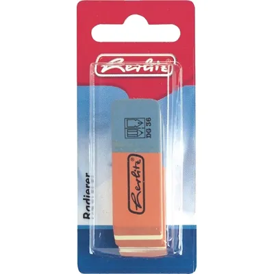 Produktbild von Herlitz Radierer Kautschuk blau rot f Tinte u Graphit 2 Stk.