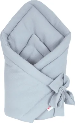 Produktbild von BABYLUX Einschlagdecke Musselin BABYHÖRNCHEN 75 x 75 cm Baby Neugeborene Silver