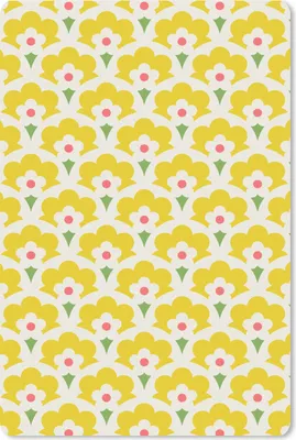 Produktbild von MuchoWow® Mauspad Mousepad Design - Retro - Siebziger Jahre - Gelb 18x27 cm - Mousepads - Maus Mat - Pad - Mausunterlage