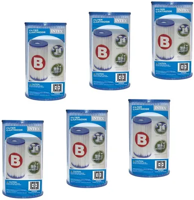 Produktbild von Intex Pool Filter Filtereinsatz Filterkartusche Typ B 6er Set