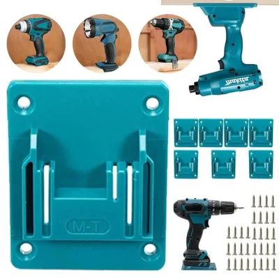 Produktbild von 8 Stück Halter für Makita Gerätehalter Maschinenhalter Wandhalter Halterung 18V Bohrerhalter für Elektrowerkzeuge Schrauber Halterung Maschinenhalter
