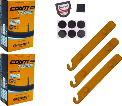 Produktbild von 2x Schlauch Continental 44-406 (20x1.75) DV 40mm Dunlopventil +Reifenheber