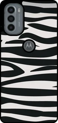 Produktbild von Smartphonica Handytasche passend für Motorola Moto G31 / G41 mit Zebradruck - TPU Rückseite Abdeckung Fall Zebra-Design - Schwarz Weiß