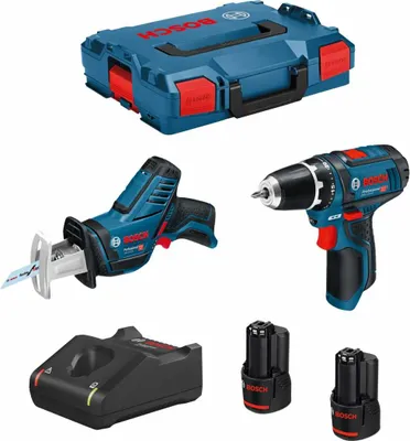 Produktbild von BOSCH Kit 12V B12GSRGSA2bat3a-40 (GSR 12V-15 + GSA 12V-14 + 2 x 3,0 Ah + GAL12V-40 + L-Boxx 102)