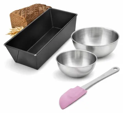 Image de Set de 4 ustensiles de pâtisserie moule à gâteaux 2 bols et spatule pâtisserie Collection Zenker pure