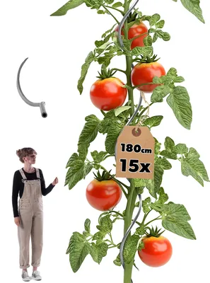 Obrázek produktu pro Spirálová opora pro rostliny, hliníková, výška 180 cm, vhodná pro rajčata a okurky, lehká, stabilní konstrukce