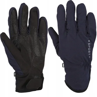 Immagine prodotto di Guanti da uomo blu scuro - guanti caldi - guanti antiscivolo - guanti touchscreen - guanti invernali da uomo