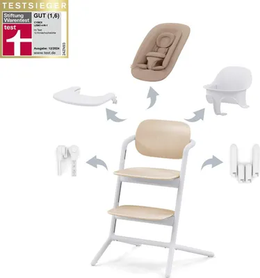 Produktbild von Cybex Lemo 4in1 Hochstuhl Set Sand White
