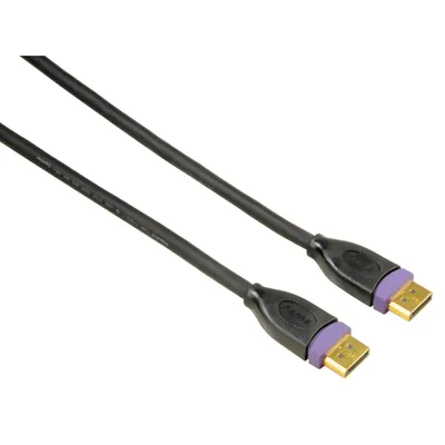 Obrázek produktu pro Hama Connecting Cable, display port plug - display port plug, 3 m, 3 m, DisplayPort, DisplayPort, Černá, Samec/samec, 230 mm