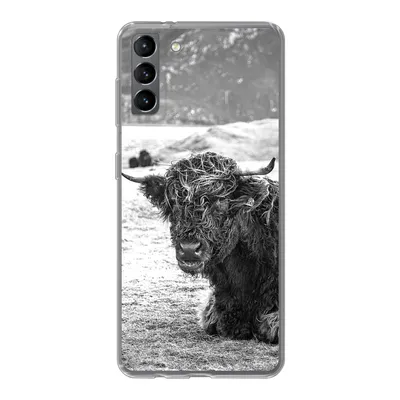 Produktbild von MuchoWow® Handyhülle Schutzhülle Hülle für Samsung Galaxy S21 Plus Schottischer Highlander - Berg - Tiere Silikon Softcase Handy Hülle - Handy-Tasche