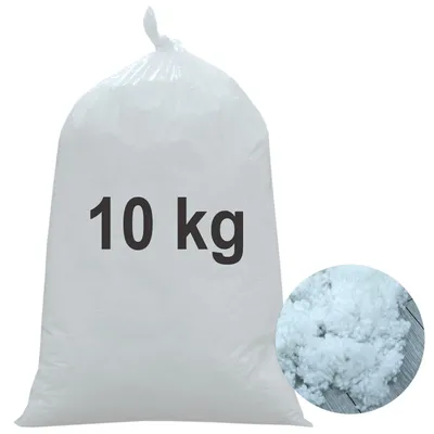 Produktbild von Füllwatte waschbar 10kg 500 Liter | Kissenfüllung Polyester Faserbällchen 95°C Kochwäsche, Füllmaterial Kuscheltiere, Stopfwatte, Bastelwatte