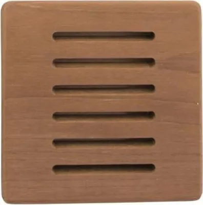 Image de ARC Marine Grille d'aération en teck 12,5 x 12,5 cm Montage encastré
