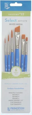 Zdjęcie produktu dla Princeton Brush Selectartiste Multi-Technique 3 Zestaw pędzli 6 szt.