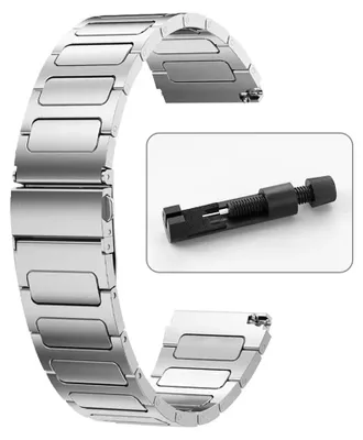 Immagine prodotto di Bracciale per smartwatch - Universale, 22 mm - Acciaio inossidabile - Chiusura metallica - Argento