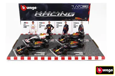 Imagen del producto de Bburago 1:43 Race Formula F1 4pac - Red Bull Racing Rb20(2024) #1 M.verstappen #11 S.perez