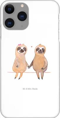 Produktbild von Mr. & Mrs. Panda Iphone 11 Pro Handyhülle Faultier Pärchen - Weiß - Geschenk, Handy Case, Premium Kunststoff, Liebe, Verliebt, Beziehung
