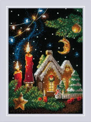 Produktbild von Riolis Kreuzstich Stickpackung "Lebkuchengeschichte", Zählmuster, 15x21cm