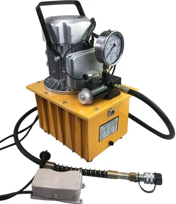 Obrázek produktu pro 750W elektrohydraulické čerpadlo s pedálovým elektromagnetickým ventilem 1400 ot/min 7L 700Bar Elektrické jednočinné hydraulické čerpadlo Elektrické čerpadlo