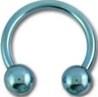 Immagine prodotto di Piercing a ferro di cavallo Titanio Colore Azzurro G23 Palla Lucida Labbro 3mm Intimo LB-Tbcbn.1.2mm - 10.0 Millimetri